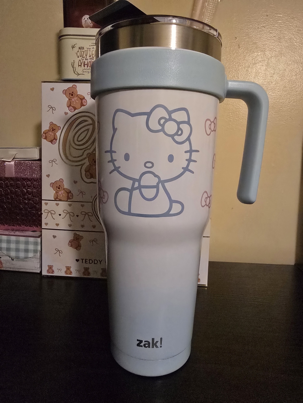 Zak! Hello Kitty Light Blue Travel Mug with Handle